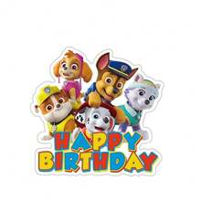 Paw Patrol Yellow Color Disposable Party Tableware, Includes Heavy-Duty 7-Inch / 9-Inch Paper Charger Plates,10 Paper Cups, 20 Napkins, & , Suitable For Themed Parties, New Year Gatherings, Birthday Parties, Picnics - Nhiều màu - Xem 9