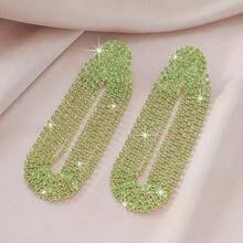 1 Đôi bông tai tua rua dài, kiểu dáng Châu Âu và Mỹ, đính đá pha lê xanh lá cây, thích hợp cho phụ nữ. - màu xanh lá - Xem 4