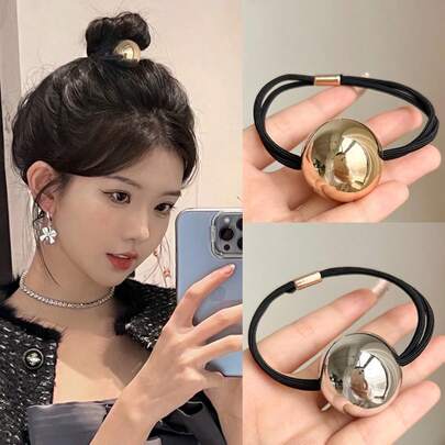 1 chiếc dây buộc tóc ngọc trai lớn kiểu tối giản mới năm 2026, dây buộc tóc thanh lịch, phụ kiện buộc tóc đuôi ngựa cao bền chắc.