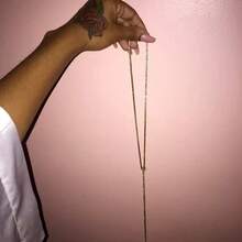 Dây chuyền dài 143cm đính pha lê lấp lánh (không có khóa càng cua, không có dây nối đuôi) - Dây chuyền dài-bạc - Xem 3