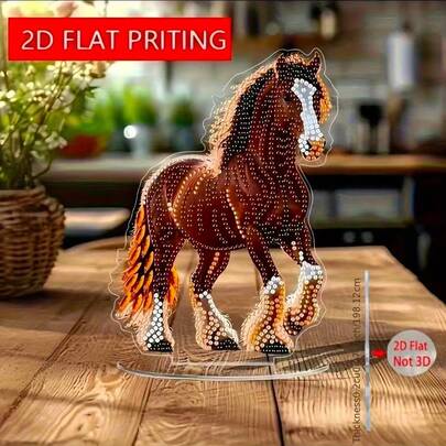 DIY Acrylic Decoration Kit, Includes Base, 2D Acrylic Patterns, Home & Office Decor