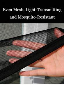 High Quality Anti-Mosquito Window Screen Mesh, Suitable For Doors And Windows, Ventilating And Transparent, Effectively Blocks Mosquitoes, Flies And Other Insects - Black Border and Black Mesh - View 7