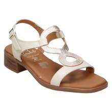 LRK | LRK Women's Heeled Sandals – Stylish Ice White Sandal – Summer Buckle Sandal – Low And Comfortable Heel – Versatile And Easy To Match – Fashionable – Model 5893 - White - View 2