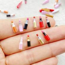 20/50/100pcs Mini Lipstick Resin Flatback Decor - Perfect For Arts, Scrapbooking, DIY Wedding Decorations - Ideal Gift Choice For Valentine's Day, Easter, Mother's Day - Random Colors - Multicolor - View 5