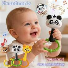 Cute Animal Rattles - Giraffe, Bear, Panda, Tiger, Baby Teething And Grasping Toys - Enhance Grasping Ability And Motor Skills, Promote Visual And Auditory Development, Early Learning Toys For Grasping Rattle - Multicolor - View 7