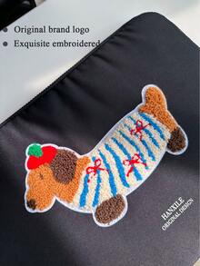 Túi đựng máy tính họa tiết chó xúc xích dễ thương, túi bên trong đựng máy tính 10/13/15 inch và vỏ bảo vệ máy tính bảng. - Xem 7