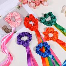 6 piezas de Cinta de Baile Arcoíris, Banda Elástica para Clase de Baile, Accesorios de Baile con Borlas de Ritmo para Festival, Muñequera Multicolor, Cinta de Gimnasia y Danza - A - Ver 3