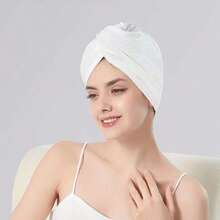 5 chiếc/10 chiếc mũ trùm đầu dùng một lần bằng vải không dệt - Siêu thấm hút - Nhanh khô - Đồ dùng du lịch - Mũ tắm khách sạn - Tiện lợi mang theo - Đóng gói riêng lẻ - trắng - Xem 4