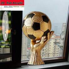 2D Flat Design Creative Football Decor, L-Shaped Acrylic Design. Suitable For Home, Countryside House, Living Room, Bedroom, Shop And Office. A Great Gift For Holidays And Various Occasions. - Multicolor - View 6