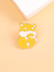 4pcs/Set Healing Cute Pet Brooch, Includes 4 Adorable Small Animal Designs, Minimalist Enamel Craftsmanship With Delicate Texture, Attractive Accessory To Pin On Clothing Or Bags, Showcases Youthful Charm Gifts For Mother, Father, Graduation, And Teacher - Multicolor - View 12