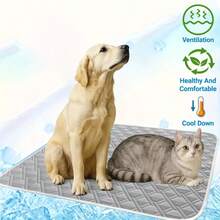 Ceiling-Mounted Pet Cooling Mat! Washable + Non-Slip Bottom | Large Dog Cooling Bed + Cat Ice Mat, Extra Large Pet Cooling Pad Suitable For Cats And Dogs - Baby Blue - View 3