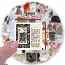 59张文学主题贴纸，美学贴纸，适用于剪贴簿、日记本、笔记本电脑、保险杠、滑板、水瓶、电脑、手机、贺卡、相册、家具等。 - 查看 3
