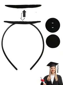 1pc Graduation Cap Headband, No Need Graduation Cap, Can Protect Your Graduation Cap And Upgrade Your Hairstyle, Graduation Accessory - 1PC - View 8
