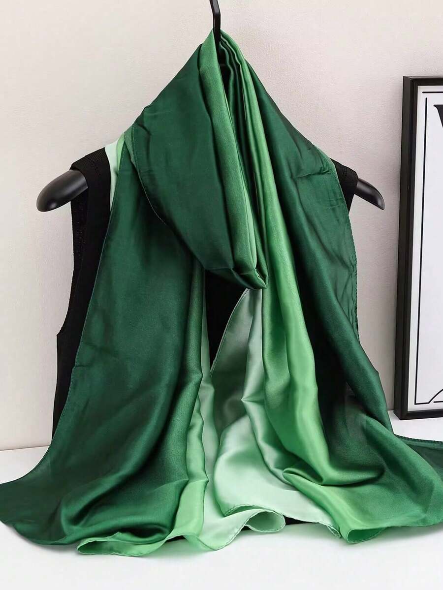 1 chiếc khăn choàng/khăn quàng cổ bằng satin nhuộm ombre thủ công mới, thích hợp đi biển, đi nghỉ mát. - Nhiều màu - Xem 1