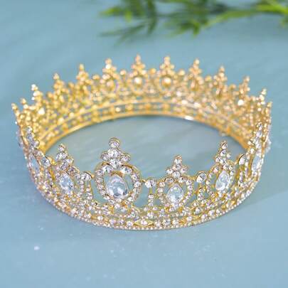 Rococo Romantic Vintage Palace Luxury Headpiece, Elegant Crown Headband, Versatile Exquisite Shiny Hollow Metal Ceremonial Headdress,Summer,Hair Accessories,Holiday, Bride Accessories, Coronas, Tiara