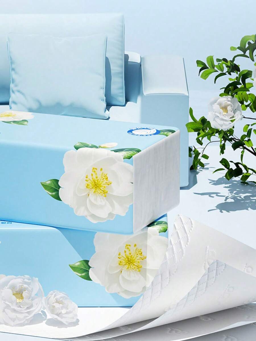 300 tờ/gói, khăn giấy 4 lớp, thích hợp sử dụng tại nhà, khách sạn, xe hơi, đám cưới, xếp hàng. - 1 gói (300 tờ) - Xem 1
