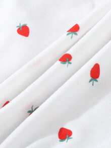 4 pièces/Paquet Culottes Hipster pour Femmes, Fleurs Mignons Blancs et Rouges, Tissu Confortable, Taille Contrastée - Rouge et Blanc - Voir 7