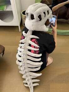 Dinosaur Skeleton Costume Set, Interesting Skeleton Dress - Grey - View 9