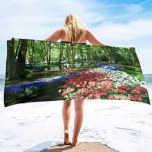 Beach Towel Garden Microfiber Oversized Travel Towel Lightweight Compact Beach Accessories Super Absorbent Quick Dry Towels - A - Xem 1