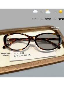 1 Pasang Kacamata Fashion Wanita Model Cat Eye Photochromic, Cocok Untuk Membaca di Dalam Ruangan dan Melindungi Mata di Luar Ruangan - Bermacam-macam - View 11