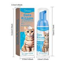 Cat Cleansing Mousse, Gentle & Non-Irritating Pet Cleaning Foam, Mild Care For Cat's Body And Paws Daily - 60ml - View 12