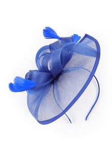 1 pieza Fascinador para mujer Clip para el cabello Sombrero Bombín Pluma Flor Velo Sombrero para fiesta de boda Sombrero de té Horquilla con flor para banquete de boda - A - Ver 18
