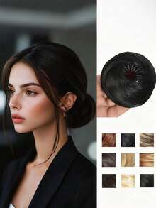 Damen Haarklammer für Dutt, Strandurlaubs-Accessoire-Set, realistisch flauschige natürliche Volumen-Krone, unsichtbar rutschfest leicht zu stylen, Mehrfarboptionen, geeignet für Pendeln, Dates, Partys, Reisen, Cosplay, Strand, Pool-Partys, Reisen, Sommer-Fotoshootings und andere Gelegenheiten Urlaubszubehör Haargummis Haargummibänder Scrunchies Haarseile - Verschiedenfarbig - Übersicht 4
