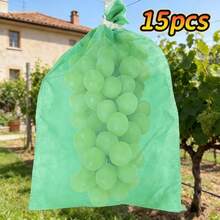 Bộ 15 túi bảo vệ trái cây, lưới che cây và lưới chống chim, chống côn trùng. Thích hợp cho cà chua, nho, táo và các loại cây trồng khác trong vườn. Túi bảo vệ có thể tái sử dụng. - A - Xem 6