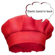 儿童围裙套装，适合6-12岁儿童，含厨师帽，围裙带口袋，可用于烹饪、烘焙、绘画等，也可作为训练服，红白黑三色可选。 - 彩色 - 查看 2