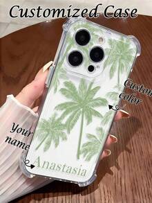 1pc Transparent Shockproof Customizable Phone Case With Personalized Font Design, Eternal And Fashionable Custom Phone Case Suitable For S25 Ultra/S25 Plus/S25/S24 Ultra, 11/11 Pro/11 Pro Max/12/12 Pro/12 Mini/12 Pro Max/13/13 Pro/13 Pro Max/13 Mini/14/14 Plus/14 Pro/14 Pro Max/15/15 Plus/15 Pro/15 Max/16/16 Plus/16 Pro/16 Pro Max 16E, Android Phones - Clear - View 2