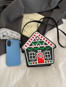 2026 New Christmas House Design Women Shoulder Crossbody Bag - Black - View 9