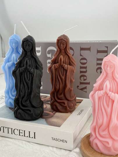 1支圣母玛利亚造型香氛蜡烛，节日装饰，礼品，高端家居装饰，即使不点燃也散发香味