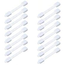16pcs/8pcs/4pcs Child Safety Belt Lock, Adjustable No Drill Safety Drawer Locks For Kids - Easy Installation, White Safety Belt Lock, Cabinet Door Lock, Drawer Lock, Cabinet Safety Lock - Multicolor - View 10