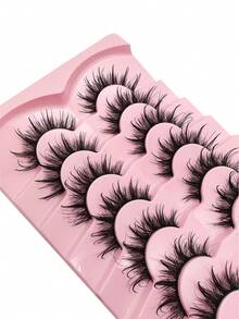 7 Pairs Fluffy 8D Faux Mink Lashes, Sunflower Petal-Like Curly And Voluminous, Eyes Bathed In Sunshine - View 10