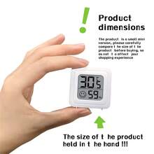 1/3pcs Mini Home Dehumidifier Thermometer, Micro Digital Indoor Temperature Humidity Meter, High Precision Moisture Monitor With Large LCD Display, Compact Stylish Design, Button Battery Powered, Suitable For Home, Teenager Room, Pet, Car And Office - Thermometer and Hygrometer - View 8