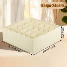 1 hộp đựng đồ lót và tất màu be, hộp vải 20 ngăn để đựng tất, đồ lót, khăn tay, cà vạt. - Màu be - Xem 14