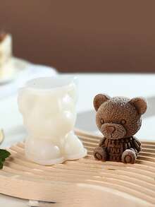 Bear Mold, Bear-Shaped Ice Cubes For Coffee, Beverages, Milk Tea, Juice, DIY Cartoon Bear Tray, Silicone Ice Ball Mold For Whiskey, Creative Cute Bear Ice Maker, Round Tray, Bear Mold Silicone Tray For Frozen Coffee, Milk Tea, Bag - Multicolor - View 7