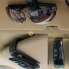 3pcs Car Sun Visor Glasses Clip - Durable Plastic Glasses Clip With Card Holder, Fashionable Glasses Storage For Driving Sun Visor Installation - A - View 3