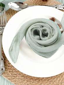 Pleated Table Flags, Foldable Table Flags, Green Tablecloths, Party Supplies, Birthday Gifts, Birthday Decorations, Wedding Sheer Burgundy Sheer, Party Dining Table Center Decor Flags, Party Decorations, Wedding Favors, Tablecloths, Wedding Gifts, Kitchen Tablecloths, Versatile For Various Parties, Weddings, Bridal Showers, Birthdays, Baby Showers, New Year, Etc. - màu xanh lá - Xem 4