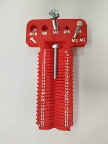 Dụng cụ đo ốc vít - Phiên bản hệ mét và hệ inch. Đo ốc vít từ cỡ #6 đến ½ inch (khoảng 1,59 - 12,7 mm), chiều dài từ 1/8 đến 4 inch (khoảng 3,18 - 101,6 mm). - B - Xem 2