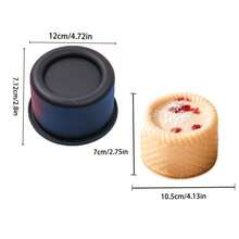 4-Inch Single Cavity Baking Mold, Round Tree Stump & Charlotte Basket Shape, Silicone Mousse Cake Mold, Easy Release, French Pastry Baking Cake Mold - Multicolor - View 13