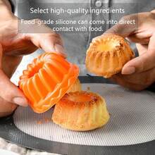 Set de 12/24 moldes de silicona mini para magdalenas, moldes con forma de calabaza antiadherentes para pasteles, flanes, gelatinas, herramientas de repostería DIY, colores aleatorios (Este producto no es de tamaño estándar, confirme el tamaño antes de comprar) - Multicolor - Ver 8