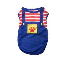 Áo khoác cho thú cưng kẻ sọc cổ điển, in họa tiết màu xanh denim, nhẹ và thoáng khí, kiểu dáng giản dị đáng yêu, phụ kiện thú cưng phổ biến ở Châu Âu và Mỹ. - màu xanh lá - Xem 7