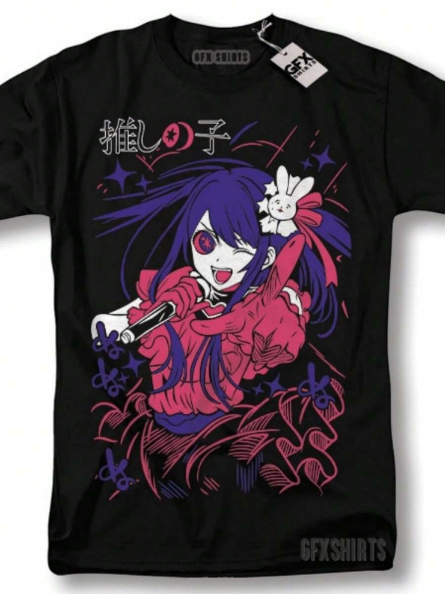 Oshi No Ko Ai Hoshino Shirt  Call Of The Night Anime Manga Graphic T-Shirt - màu đen - Xem 1