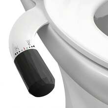 Vòi xịt vệ sinh (Bidet) - Hệ thống vòi kép cho vệ sinh vùng kín và dưới lưỡi, không dùng điện, phun áp lực nước - Dễ lắp đặt, tương thích với bồn cầu tiêu chuẩn EU, Mỹ và Canada, màu trắng đen. - A - Xem 14