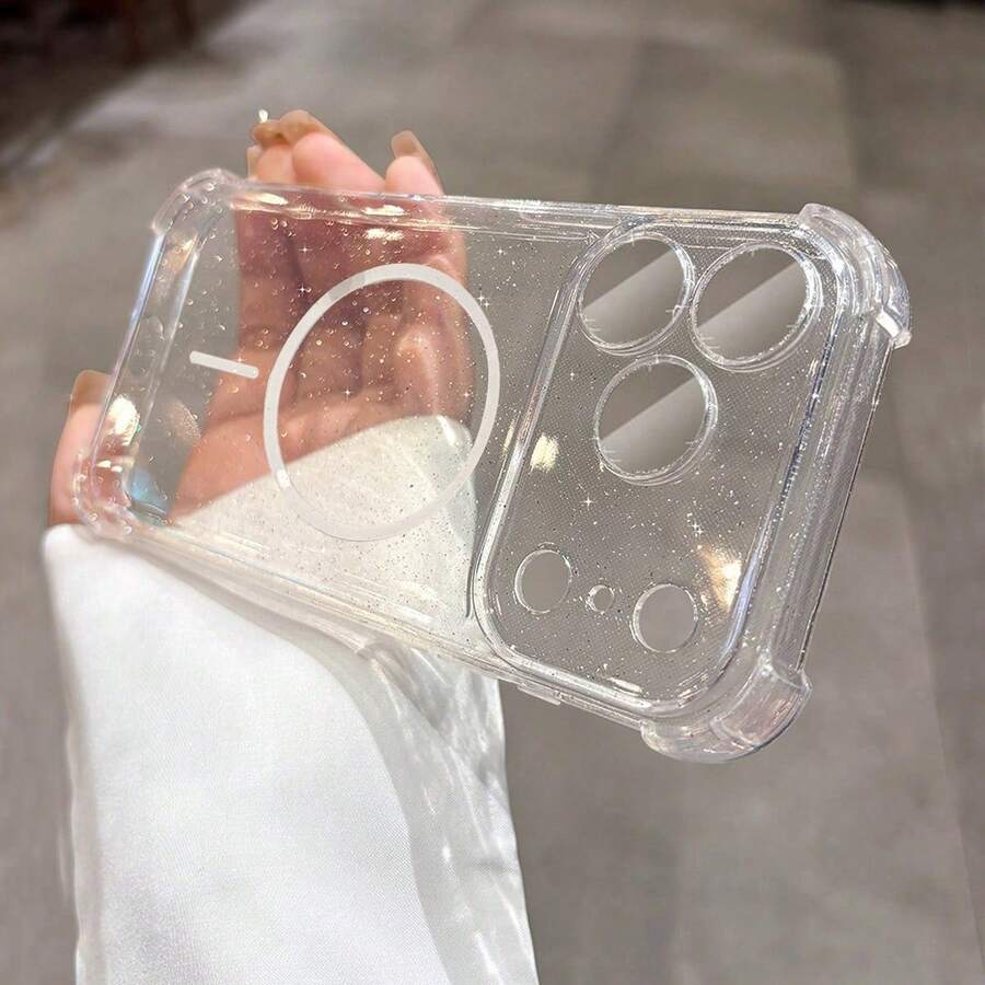 奢华闪亮透明加固全包保护壳，柔软贴合，适用于 17 Pro Max/17 Pro/16 Pro Max/16/16 Pro/16 Plus/15/15 Pro Max/15 Pro/15 Plus/11/12/13/14 Pro Max/11 Pro/11 Pro Max/12 Pro/12 Pro Max/13 Pro/13 Pro Max/7 Plus/14 Pro/14 Pro Max/14 Plus