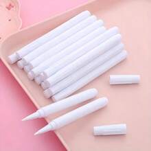 1/8支装白色液体粉笔笔 - 无尘、可擦除、中等硬度笔尖，适用于学校白板教学和办公会议记录，简约优雅的纯色外观 - 开学季必备 - 彩色 - 查看 1
