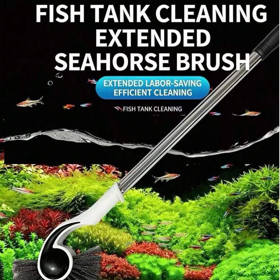 水族箱海马刷，无死角清洁工具，除藻清洁器，加长型水族箱清洁工具 - 彎頭 - 查看 1