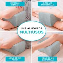TULUP - Almohada Ortopédica para Piernas by Big Rest Almohada Ergonómica de Espuma Viscoelástica de Alto Soporte para Rodilla Cadera Espalda Ciática Articulaciones Orthopedic Pillow Gris - gris - Ver 4