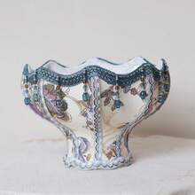 法式复古宫廷风格灯罩，蕾丝刺绣+水晶流苏，奢华浪漫家居必备，打造卧室和客厅氛围！ - 藍色 - 查看 7